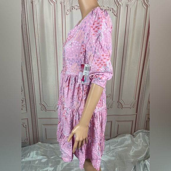 Disney Park Frozen Pink Dress For Adult Olaf Figured Size Small WDW NEW Ana Elsa - Picture 7 of 16